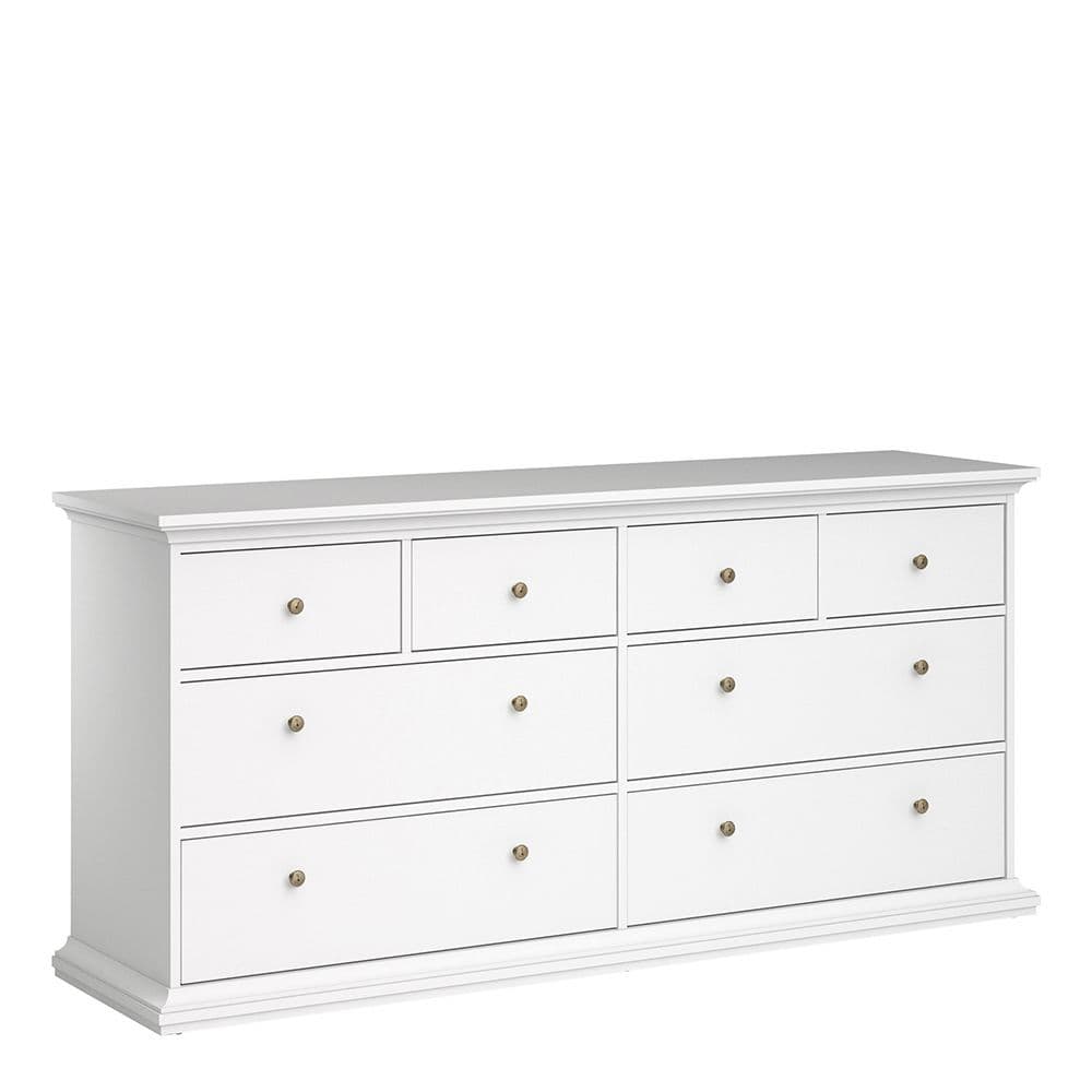 Parisian Chic Chest of 8 Drawers in White